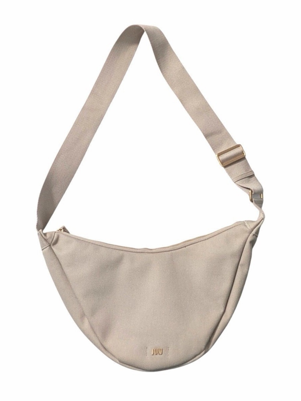 July Everyday Crescent Bag Canvas Neutral Beige Crossbody Shoulder Bag